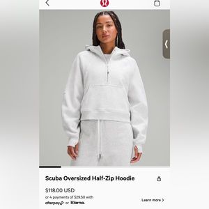 Lululemon scuba half zip